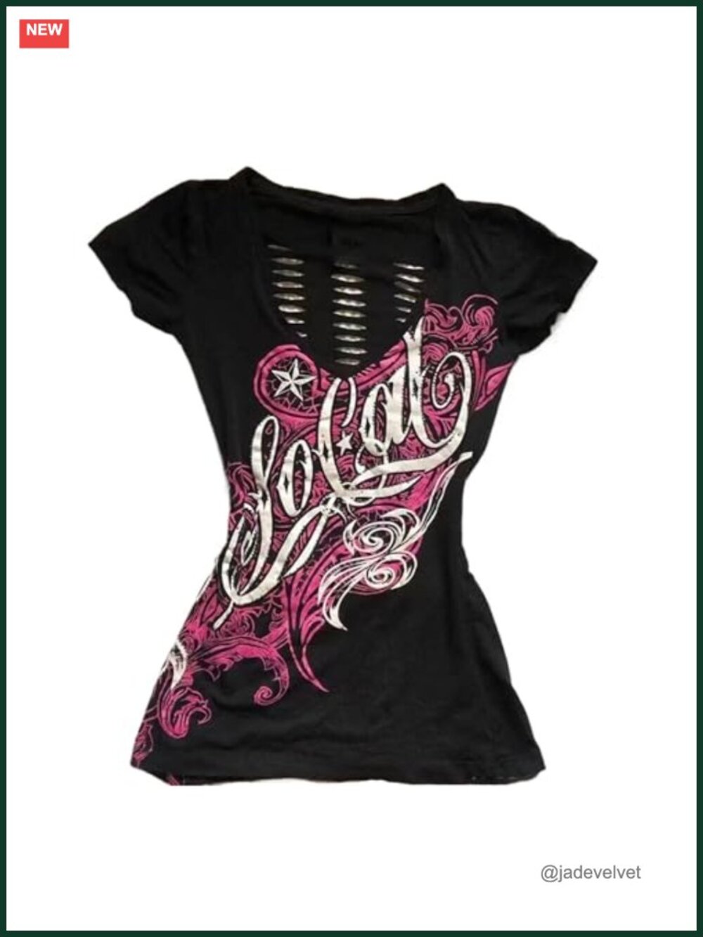 Y2K Grunge Crop Top Short Sleeve Polyester Crew Neck Tee